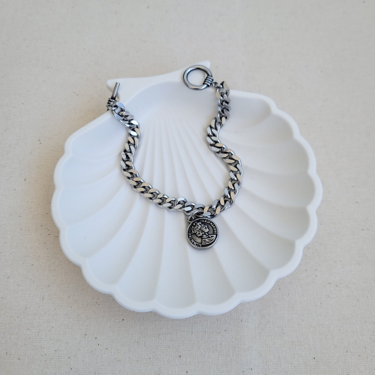 Surgical Steel Coin Bracelet