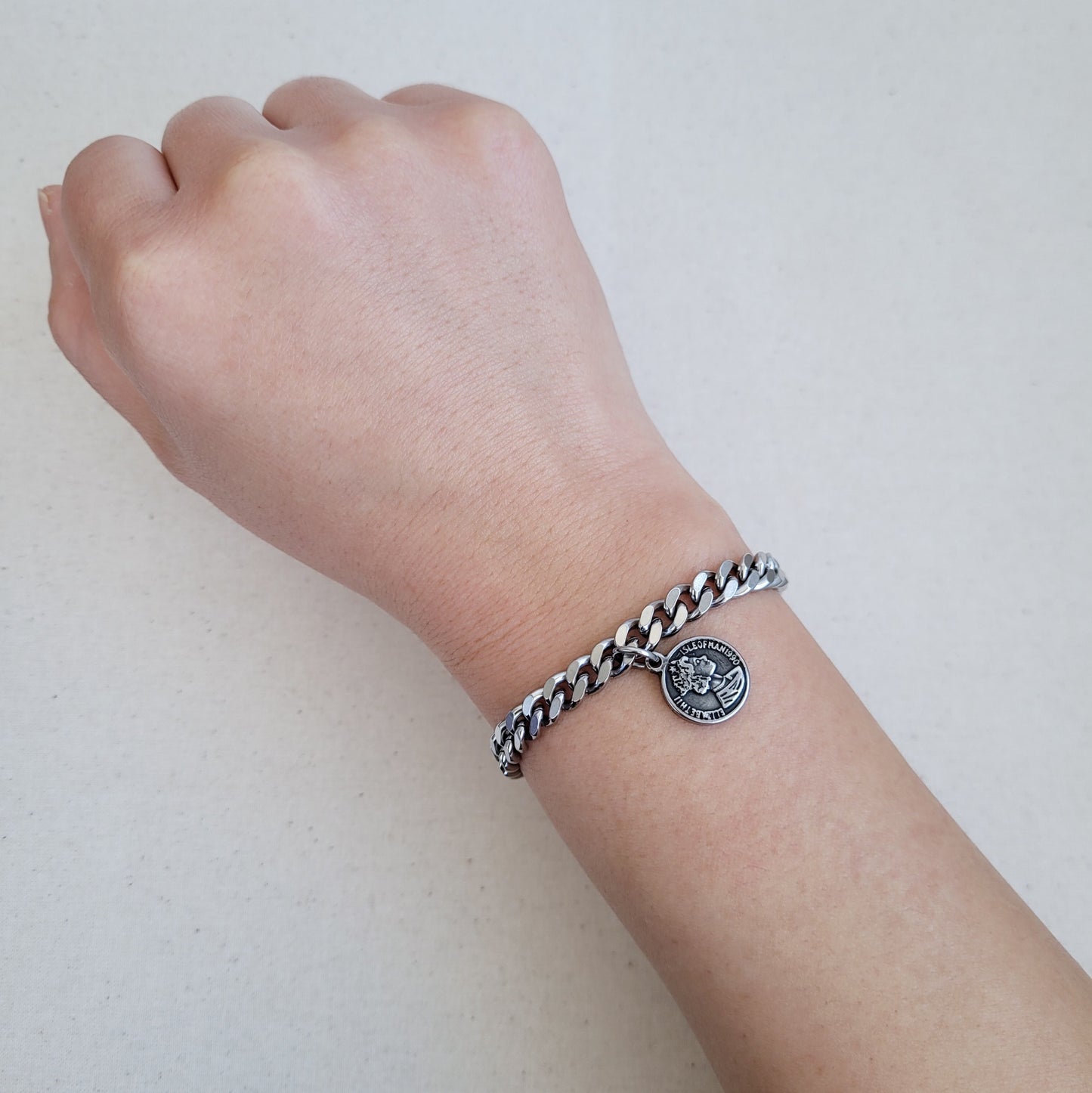 Surgical Steel Coin Bracelet