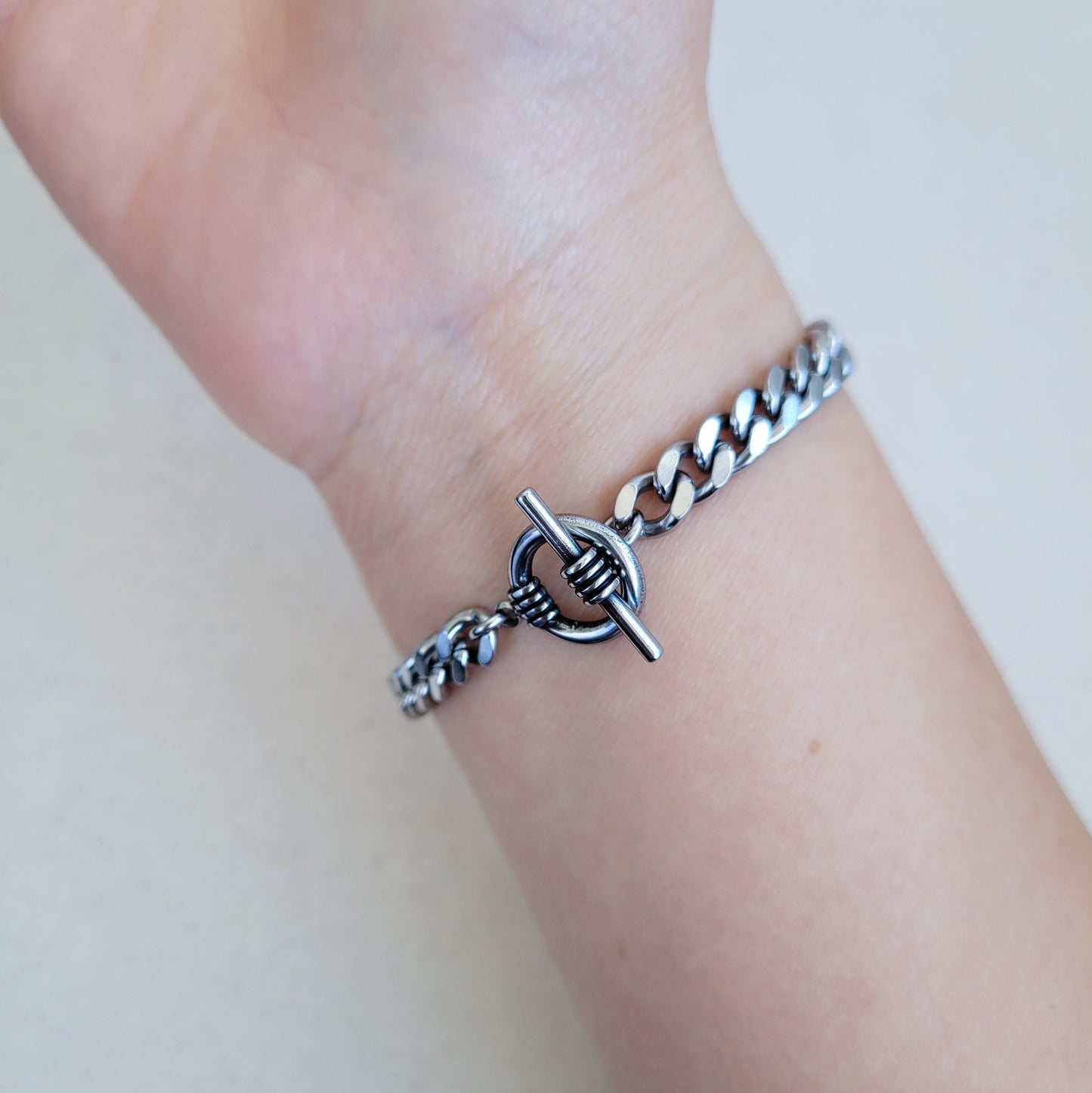 Surgical Steel Coin Bracelet