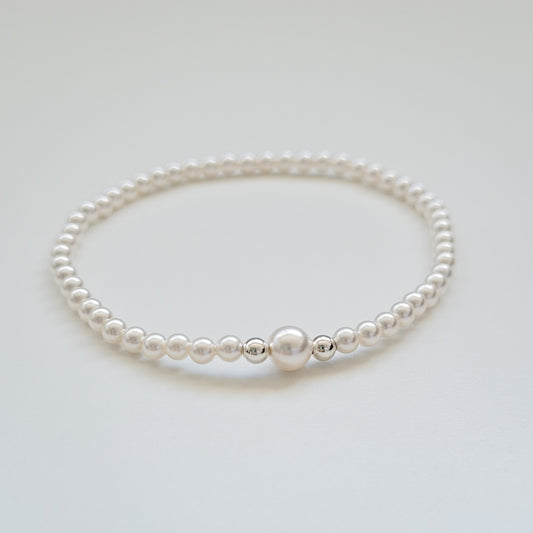Swarovski White Pearl 3mm Bracelet