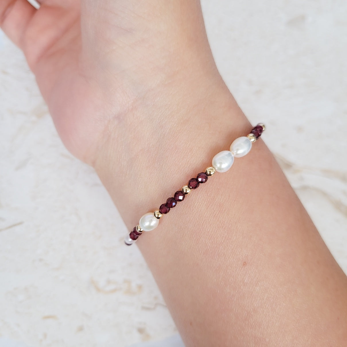 Genuine garnet deals bracelet