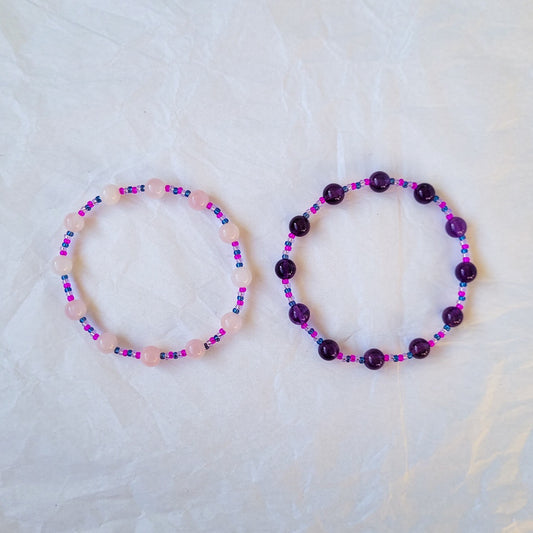 Miyuki Seed Beads & Gemstone Bracelet